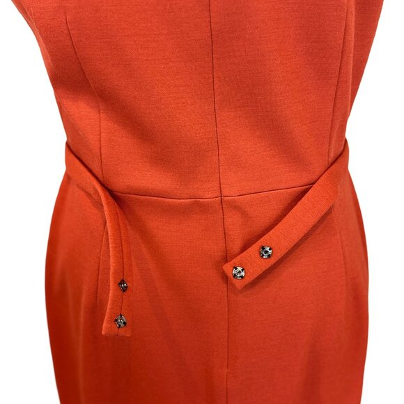 Women's Elie Tahari for Nordstrom Wool Blend Sleeveless Sheath Dress in Rust - Picture 7 of 7